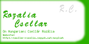 rozalia csellar business card