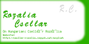 rozalia csellar business card